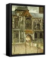 The Portal of the Church Saint-Jacques at Dieppe; Portail de l'Eglise Saint-Jacques a Dieppe, 1901-Camille Pissarro-Framed Stretched Canvas