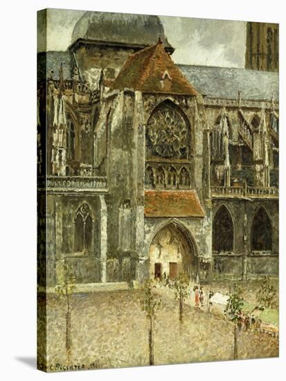The Portal of the Church Saint-Jacques at Dieppe; Portail de l'Eglise Saint-Jacques a Dieppe, 1901-Camille Pissarro-Stretched Canvas