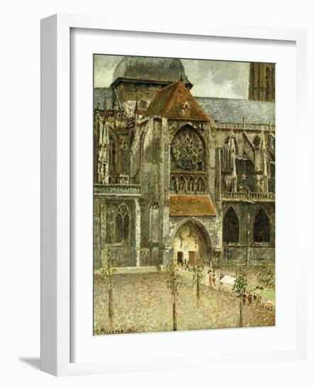 The Portal of the Church Saint-Jacques at Dieppe; Portail de l'Eglise Saint-Jacques a Dieppe, 1901-Camille Pissarro-Framed Giclee Print