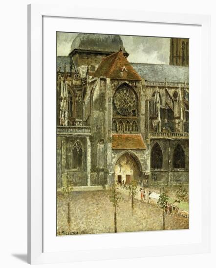 The Portal of the Church Saint-Jacques at Dieppe; Portail de l'Eglise Saint-Jacques a Dieppe, 1901-Camille Pissarro-Framed Giclee Print