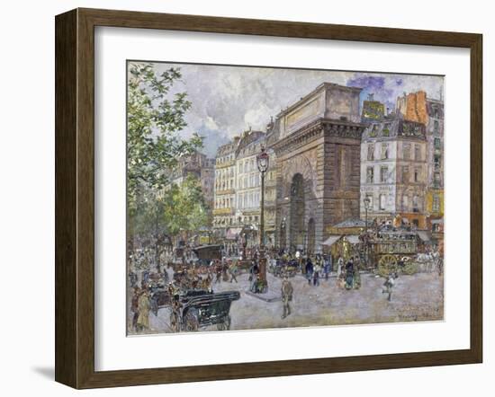 The Porte Saint-Martin, 1898-Frederic Anatole Houbron-Framed Giclee Print