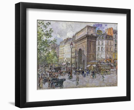 The Porte Saint-Martin, 1898-Frederic Anatole Houbron-Framed Giclee Print