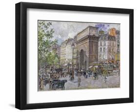 The Porte Saint-Martin, 1898-Frederic Anatole Houbron-Framed Giclee Print
