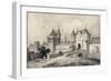 'The Porte St Honoré in the 13th Century', 1915-Unknown-Framed Giclee Print