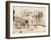 The Portico and Facade of an Elaborate Neo-Classical Building (Pen and Brown Ink)-Giovanni Battista Piranesi-Framed Giclee Print