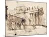 The Portico and Facade of an Elaborate Neo-Classical Building (Pen and Brown Ink)-Giovanni Battista Piranesi-Mounted Giclee Print