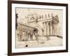 The Portico and Facade of an Elaborate Neo-Classical Building (Pen and Brown Ink)-Giovanni Battista Piranesi-Framed Giclee Print