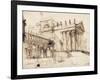 The Portico and Facade of an Elaborate Neo-Classical Building (Pen and Brown Ink)-Giovanni Battista Piranesi-Framed Giclee Print