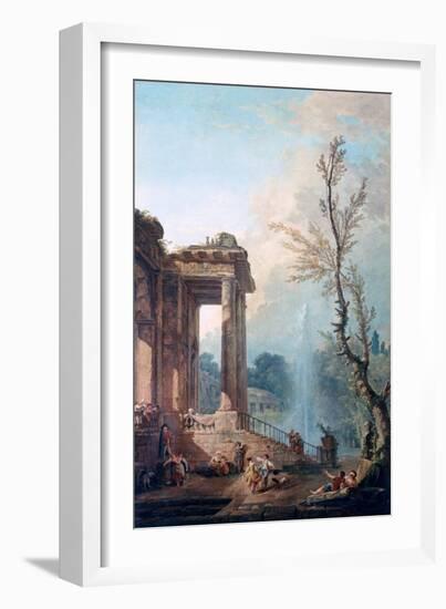 The Portico of a Country Mansion, 1773-Robert Hubert-Framed Giclee Print