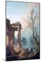 The Portico of a Country Mansion, 1773-Robert Hubert-Mounted Giclee Print