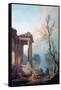 The Portico of a Country Mansion, 1773-Robert Hubert-Framed Stretched Canvas