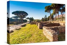 The Portico of the Sloping Roof, Ostia Antica archaeological site, Ostia, Rome province-Nico Tondini-Stretched Canvas
