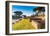 The Portico of the Sloping Roof, Ostia Antica archaeological site, Ostia, Rome province-Nico Tondini-Framed Photographic Print