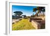 The Portico of the Sloping Roof, Ostia Antica archaeological site, Ostia, Rome province-Nico Tondini-Framed Photographic Print