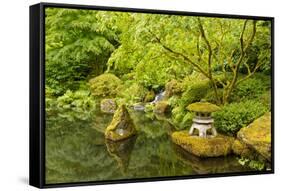 The Portland Japanese Garden, Washington Park in the west hills of Portland, Oregon-Adam Jones-Framed Stretched Canvas
