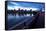 The Portland Oregon Skyline Seen from Burnside Bridge in Early Evening-Bennett Barthelemy-Framed Stretched Canvas