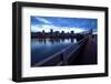 The Portland Oregon Skyline Seen from Burnside Bridge in Early Evening-Bennett Barthelemy-Framed Photographic Print