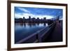 The Portland Oregon Skyline Seen from Burnside Bridge in Early Evening-Bennett Barthelemy-Framed Photographic Print
