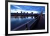 The Portland Oregon Skyline Seen from Burnside Bridge in Early Evening-Bennett Barthelemy-Framed Photographic Print