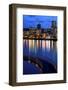 The Portland Oregon Skyline Seen from the Waterfront in Early Evening-Bennett Barthelemy-Framed Photographic Print