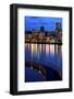 The Portland Oregon Skyline Seen from the Waterfront in Early Evening-Bennett Barthelemy-Framed Photographic Print