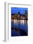 The Portland Oregon Skyline Seen from the Waterfront in Early Evening-Bennett Barthelemy-Framed Photographic Print