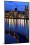 The Portland Oregon Skyline Seen from the Waterfront in Early Evening-Bennett Barthelemy-Mounted Photographic Print