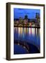 The Portland Oregon Skyline Seen from the Waterfront in Early Evening-Bennett Barthelemy-Framed Photographic Print