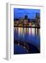 The Portland Oregon Skyline Seen from the Waterfront in Early Evening-Bennett Barthelemy-Framed Photographic Print