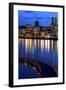 The Portland Oregon Skyline Seen from the Waterfront in Early Evening-Bennett Barthelemy-Framed Photographic Print