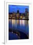 The Portland Oregon Skyline Seen from the Waterfront in Early Evening-Bennett Barthelemy-Framed Photographic Print