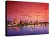 The Portland Spirit on the Willamette River at Sunrise in Portland, Oregon, USA-Janis Miglavs-Stretched Canvas