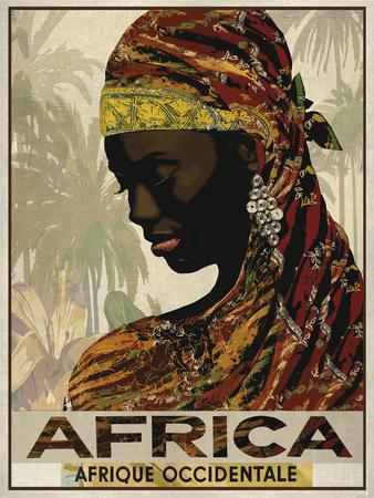 French Tropical Africa African Vintage Travel Advertisement Art Poster 