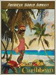 Vintage Travel Caribbean-The Portmanteau Collection-Art Print