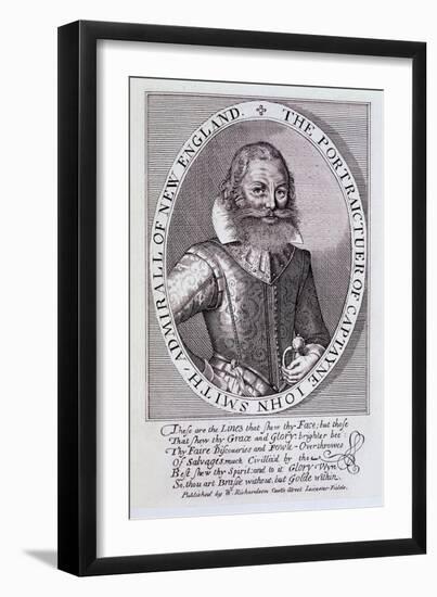 The Portrait of Captain John Smith, Admiral of New England-null-Framed Giclee Print