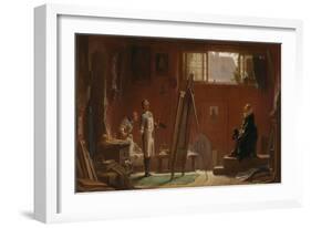 The Portrait Painter, about 1858-Carl Spitzweg-Framed Giclee Print