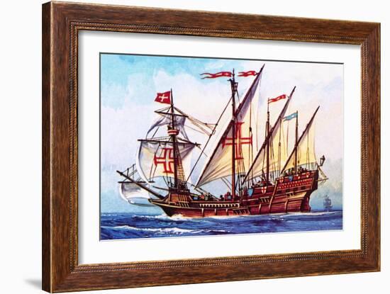 The Portuguese Caravel-English School-Framed Giclee Print