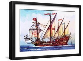 The Portuguese Caravel-English School-Framed Giclee Print