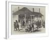 The Post Office of Auckland, New Zealand, Arrival of the Home Mails-null-Framed Giclee Print