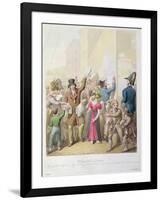 The Posters, from 'Tableau De Paris', 1815-30-Georg Emanuel Opitz-Framed Giclee Print