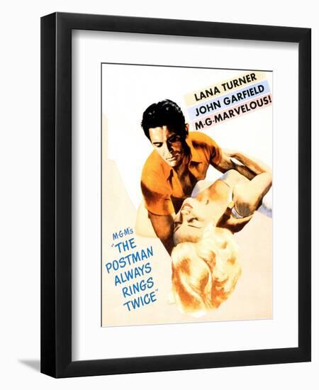 The Postman Always Rings Twice, John Garfield, Lana Turner, 1946-null-Framed Art Print