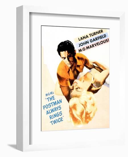 The Postman Always Rings Twice, John Garfield, Lana Turner, 1946-null-Framed Art Print