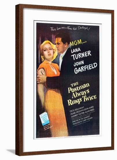 The Postman Always Rings Twice, Lana Turner, John Garfield, 1946-null-Framed Art Print