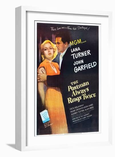 The Postman Always Rings Twice, Lana Turner, John Garfield, 1946-null-Framed Art Print