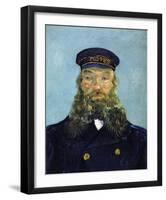 The Postman: Joseph Roulin-Vincent van Gogh-Framed Art Print