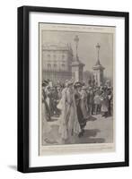 The Postponed Coronation, the First Intimation-G.S. Amato-Framed Giclee Print