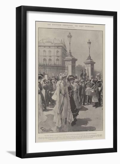 The Postponed Coronation, the First Intimation-G.S. Amato-Framed Giclee Print