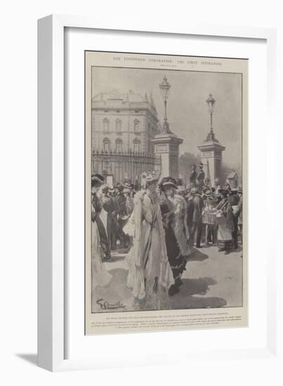 The Postponed Coronation, the First Intimation-G.S. Amato-Framed Giclee Print