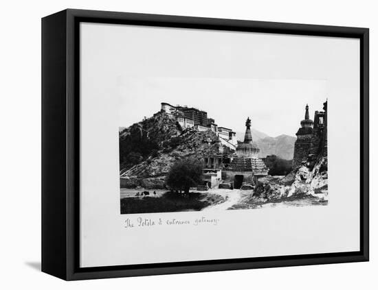 The Potala and Entrance Gateway, Lhasa, Tibet, 1903-04-John Claude White-Framed Stretched Canvas