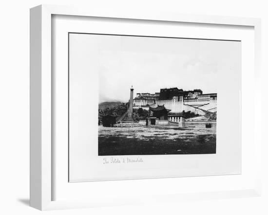 The Potala and Monolith, Lhasa, Tibet, 1903-04-John Claude White-Framed Giclee Print